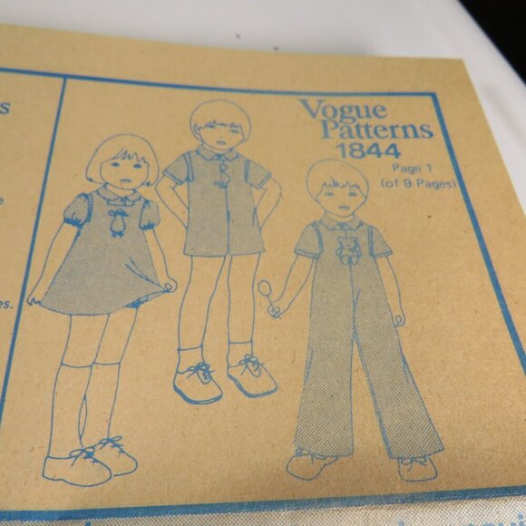 Vogue 1844 Clothing Pattern Toddler 1 Jumper, Bloomers, Blouse, Shirt, Jumpsuit - Picture 3 of 10